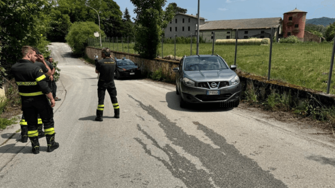 travolto Castel di Sangro, vigili del fuoco sul posto