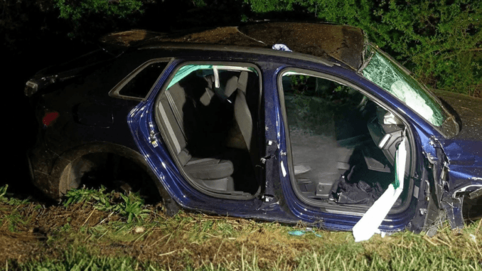 incidente Castel del Giudice, auto ribaltata di notte