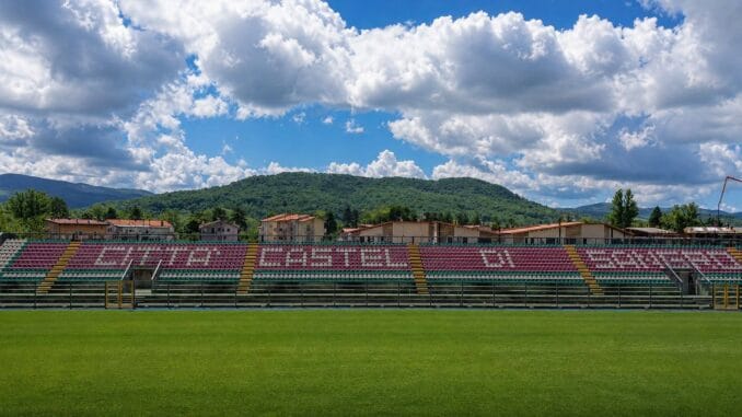 Squadra del Napoli in allenamento allo stadio Patini di Castel di Sangro